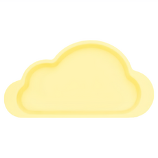 Mother's Corn 雲朵單格矽膠餐盤, 100%高級矽膠材質, 韓國製造, 耐熱水消毒, 鵝蛋黃, 1個, 單格