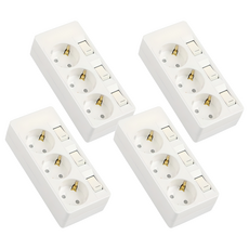 써보니 개별 절전형 멀티탭 16A 3구, 유백, 4개