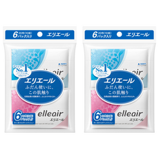 elleair 艾黎艾爾 柔膚細緻隨身面紙 100%紙漿 柔軟親膚 口袋型 20枚x10組, 10張, 6包, 2袋