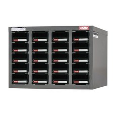 SHUTER 樹德 耐重分類零件櫃 ST1-420 20抽, 灰色 + 黑色, 1組