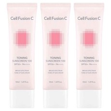 셀퓨전씨 파데프리 토닝 썬스크린 100 SPF50+ PA++++, 50ml, 3개