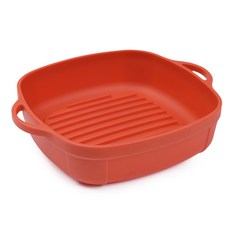 incoc 矽膠氣炸鍋容器, 橘紅色, 1個