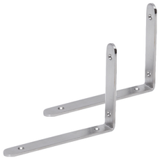 ZIO-BIZ 強力不鏽鋼置物架, 銀色, 2個