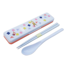 Skater MOOMIN 塑膠湯匙筷子 附收納盒組, 647376, 1組