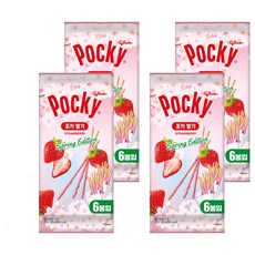 Pocky 百奇 草莓粒粒棒 6包入, 131g, 4袋
