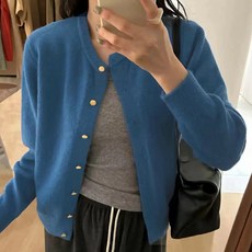 Paperments 女款Mont簡約金色鈕扣針織開襟衫 11559