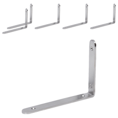 ZIO-BIZ 強力不鏽鋼置物架, 銀色, 6個