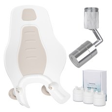 HappyDarling 720度水龍頭Pro KC認證洗臉台水龍頭+Safe嬰兒洗屁屁器組, 米色