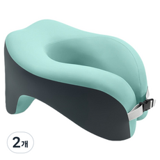 소울리치 오피스릴랙스 다기능 낮잠베개, 투톤 그린, 2개