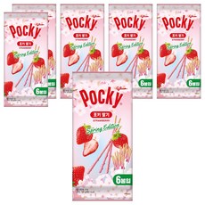 Pocky 百奇 草莓粒粒棒 6包入, 131g, 6袋