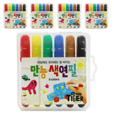 마이리틀타이거 만능색연필, 6색, 5개