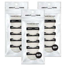 어바웃톤 파우더 팩트 퍼프 5p, 블랙, 3개