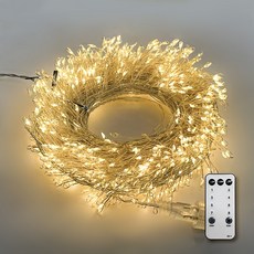 HOMETNER 聖誕樹燈泡情緒照明蜈蚣小米燈泡500顆燈泡閃光器+遙控套裝, 1組, 日光色+透明線