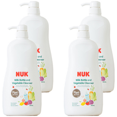 NUK 植萃奶瓶蔬果清潔液 950ml -天然植萃 溫和洗淨 奶瓶清潔劑, 4瓶