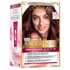 L'OREAL PARiS 巴黎萊雅 台灣公司貨 優媚霜三重護髮染髮霜 Excellence Creme, 5.15 巧克力棕, 1盒
