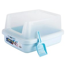 IRIS OHYAMA 愛麗思歐雅瑪 半開放式貓便盆, 藍色, 1個