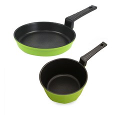 키친아트 국산 에그팬 원형 + 소스팬 세트, 16cm, 1개