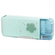 DO DO SONIC 透視耐用筆盒 FD-1046-G, G花草綠, 1個