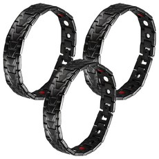 모나코올리브 부찌 게르마늄 건강 팔찌 블랙, 3개