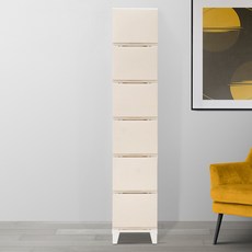 BONOHOUSE 6層簡約風抽屜收納櫃, 乳白色, 1個