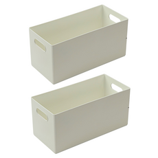 KEYWAY 聯府 你可5號收納盒 28 x 13 x 13.5cm 4.5L, 白色, 2個
