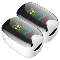 騰躍 液晶指尖脈搏血氧機 家用型, 白色, 2台, AD901