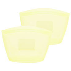 SiliPot 頂級矽膠密封袋 檸檬黃色, 大(1500ml), 1個, 2個