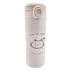 小熊系列保溫杯, 貓咪, 450ml, 1個