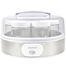 Kichera 日用優格機+小玻璃7入組, 白色的, 1套