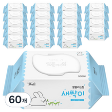 새싹이 물티슈 캡형, 35g, 100매, 60개