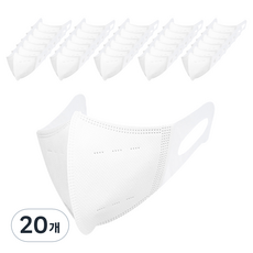 위가드 블라블라 비말차단용 마스크 유아용 초소형 KF-AD, 5개입, 20개, 화이트