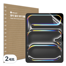 라이노핏 종이질감 액정 보호 필름 세트, 투명, 2세트