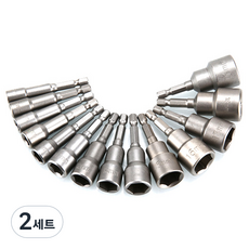 O-ON 電動螺絲起子磁性六角套筒14件組, 2套