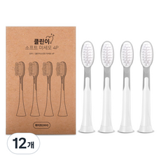 오아 클린이 소프트 시리즈 전용 미세모 리필 칫솔모 화이트, 12개