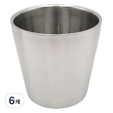 hwa young 不鏽鋼雙層杯, 霧面, 6個