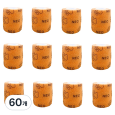neozzang 강아지 자가점착 붕대신발 오렌지 5cm x 4.5m, 35g, 60개