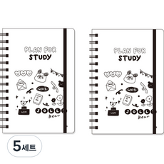 아이비스코리아 졸리베어 3달 스터디플래너 12449 2p, 화이트, 5세트