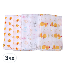 bebeone 方形布尿布兼多用途毛巾 5件組, D-SET, 3套