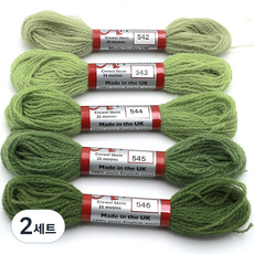 JoyJasu Appleton 羊毛繡線 5件組, 2套, 542, 543, 544, 545, 546