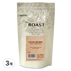 Mcnulty Espresso黑原豆咖啡, 3個, 1kg, 無研磨咖啡豆