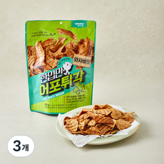 바다원 한입만 어포튀각 와사비맛, 3개, 50g