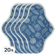 WIZLLY 棉質衛生棉 小鎮海軍藍, 大型, 5入, 20個