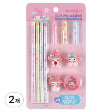 三麗鷗公仔鉛筆保護套組 美樂蒂 藍色, 粉色, 2個