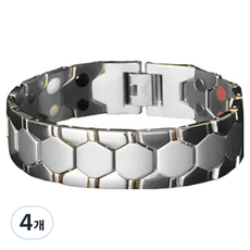 KODACHIEF 여성용 세련된 케어 팔찌 실버 15mm, 4개