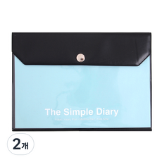 2Youngdesign 簡約口袋日記本, 藍色, 2個