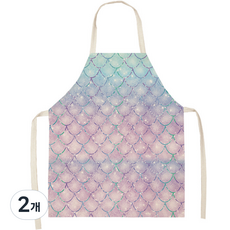 머메이드 스케일 앞치마 47 x 38 cm, 2개, NO.08