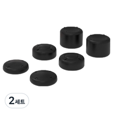 MYBESTFRIEND 任天堂 Switch 2 Joy-Con 類比搖桿矽膠保護套 3款 x 2入組, 2套, MBF-N2Cap, 黑色