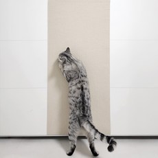 PETSMON 貓用可裁剪防滑黏貼式可移除貓抓板, 1個, 象牙白