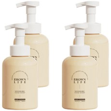BROWN 溫和柔嫩泡泡洗手液 爽身粉香, 4瓶, 500ml