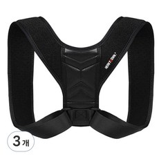 해비다운 바른자세 어깨밴드 블랙, 3개